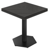 FAT | Bistro Table | W: 80 x 80 cm | H: 78 cm | Black | Frame: Black