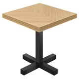 FC | Stół Bistro | Wymiary: 70 x 70 cm | Wysokość: 78 cm | Dąb | Stelaż: Czarny | Słoje: 6 x 6 cm