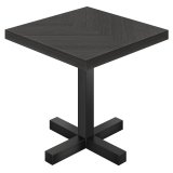 FC | Stół Bistro | B:T 80 x 80 cm | H 78 cm | Czarny | Podstawa: Czarna | Słupek: 6 x 6 cm