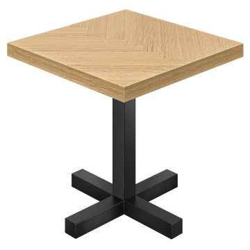 FC | Bistro-pöytä | B: 80 x 80 cm | K: 78 cm | Tahi | Runko: Musta | Säle: 8 x 8 cm