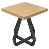 FD | Bistro Table | W: 80 x 80 cm | H: 78 cm | Oak | Frame: Black