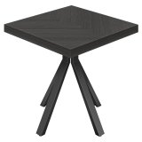 FEB | Bistro Tisch | B:T 80 x 80 cm | H 78 cm | Schwarz | Gestell: Schwarz