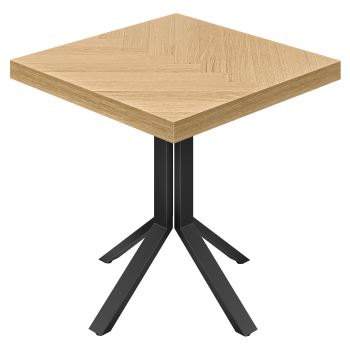 FE | Bistro Pöytä | B:P 80 x 80 cm | K 78 cm | Tammi | Runko: Musta