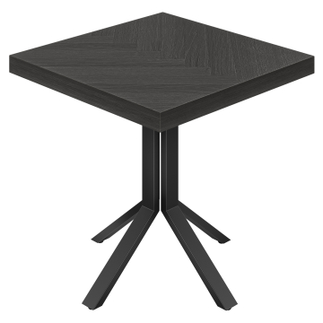 FE | Bistro Tisch | B:T 70 x 70 cm | H 78 cm | Schwarz | Gestell: Schwarz