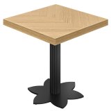 FLT | Bistro Table | W: 70 x 70 cm | H: 78 cm | Oak | Frame: Black