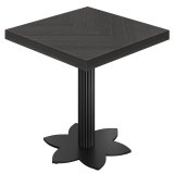 FLT | Tavolo Bistro | L: 80 x 80 cm | H: 78 cm | Nero | Struttura: Nero
