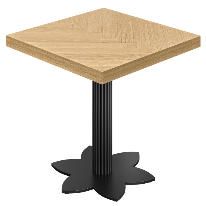 FLT | Bistro Table | W: 70 x 70 cm | H: 78 cm | Oak | Frame: Black
