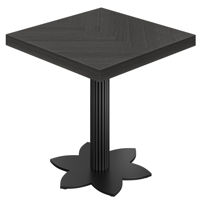 FLT | Bistro Tisch | B:T 80 x 80 cm | H 78 cm | Schwarz | Gestell: Schwarz