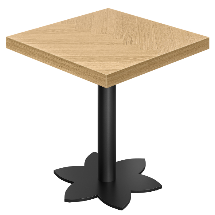 FL | Bistro Table | W:D 70 x 70 cm | H 78 cm | Oak | Frame: Black