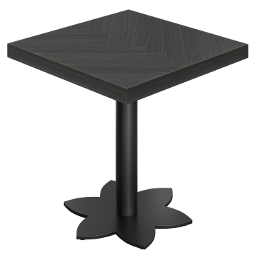 FL | Bistrotafel | B: 70 x 70 cm | H 78 cm | Zwart | Onderstel: Zwart