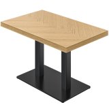 FM | Bistro Bord | B: 120 x 70 cm | H 77 cm | Eg | Stel: Sort
