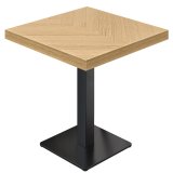 FM | Bistro Table | W: 70 x 70 cm | H: 77 cm | Oak | Frame: Black