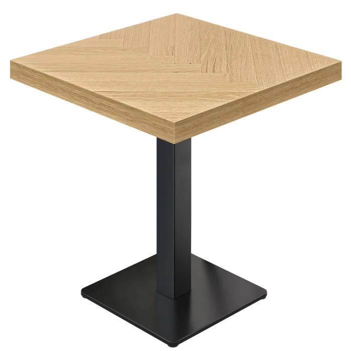 FM | Bistro Table | B:T 70 x 70 cm | H 77 cm | Oak | Frame: Black