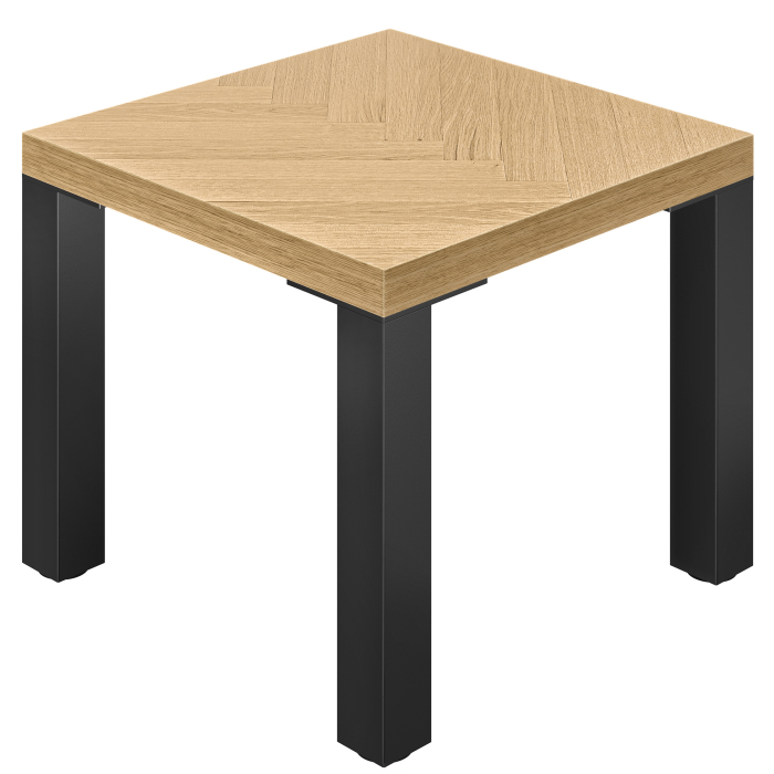 FM | Bistro pöytä | B:T 80 x 80 cm | K 78 cm | Tammi | Runkoinen: Musta