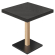 FM | Bistro-bord | B: 80 x 80 cm | H 77 cm | Svart | Understell: Svart/Eik