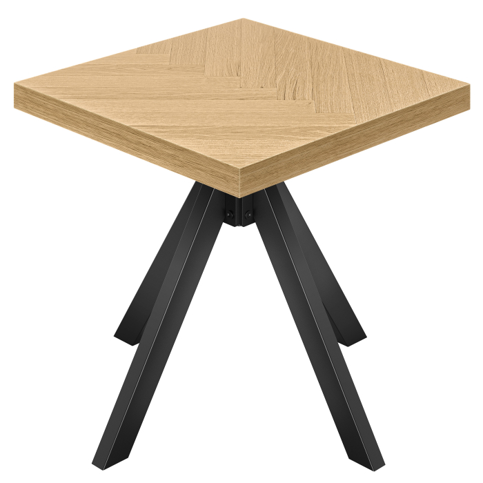 FO | Bistro Tisch | B:T 80 x 80 cm | H 78 cm | Eiche | Gestell: Schwarz