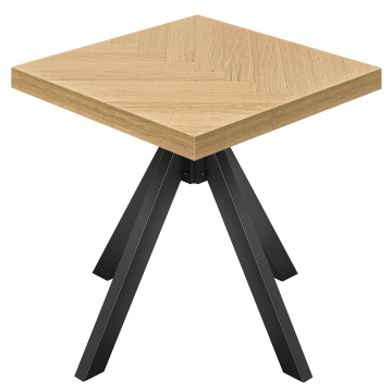 FO | Bistro Tisch | B:T 80 x 80 cm | H 78 cm | Eiche | Gestell: Schwarz