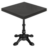 FP | Bistro Bord | B: 80 x 80 cm | H 78 cm | Sort | Aksel: Sort