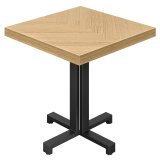 FPA | Table de bistro | L: 80 x 80 cm | H: 78 cm | Chêne | Structure : Noir