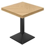 FPL | Bistro Tisch | B:T 70 x 70 cm | H 82 cm | Eiche | Gestell: Schwarz