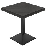FPL | Bistro Tisch | B:T 70 x 70 cm | H 82 cm | Schwarz | Gestell: Schwarz