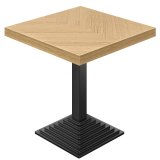 FPY | Bistro Bord | B: 80 x 80 cm | H 82 cm | Eg | Stel: Sort