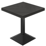 FPY | Bistro Bord | B: 80 x 80 cm | H 82 cm | Sort | Understell: Sort