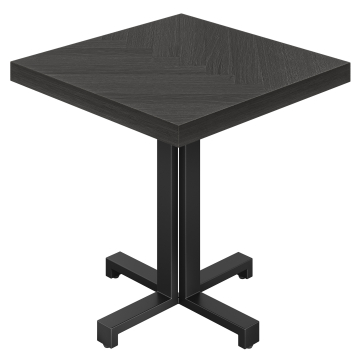 FPA | Bistro Tafel | B: 70 x 70 cm | H: 78 cm | Zwart | Onderstel: Zwart
