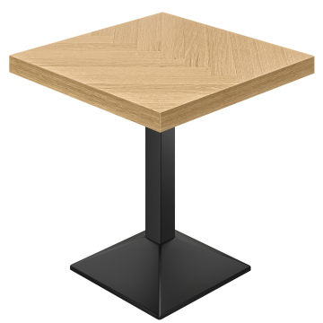 FPL | Bistrobord | B: 80 x 80 cm | H: 82 cm | Ek | Stativ: Svart