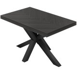 FS | Bistro Tisch | 120 x 70 cm | H 78 cm | Schwarz | Gestell: Schwarz