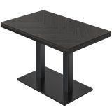 FSM | Bistrobord | B: 120 x 70 cm | H: 76 cm | Sort | Ramme: Sort
