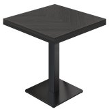 FSM | Bistro-bord | B: 70 x 70 cm | H: 76 cm | Svart | Ramme: Svart
