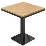 FSM | Bistrobord | B: 80 x 80 cm | H 76 cm | Eg | Ramme: Sorte