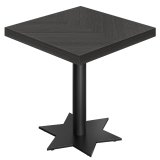 FST | Bistro Tisch | B:T 80 x 80 cm | H 78 cm | Schwarz | Gestell: Schwarz