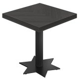 FSTT | Bistro Tisch | B:T 70 x 70 cm | H 78 cm | Schwarz | Gestell: Schwarz