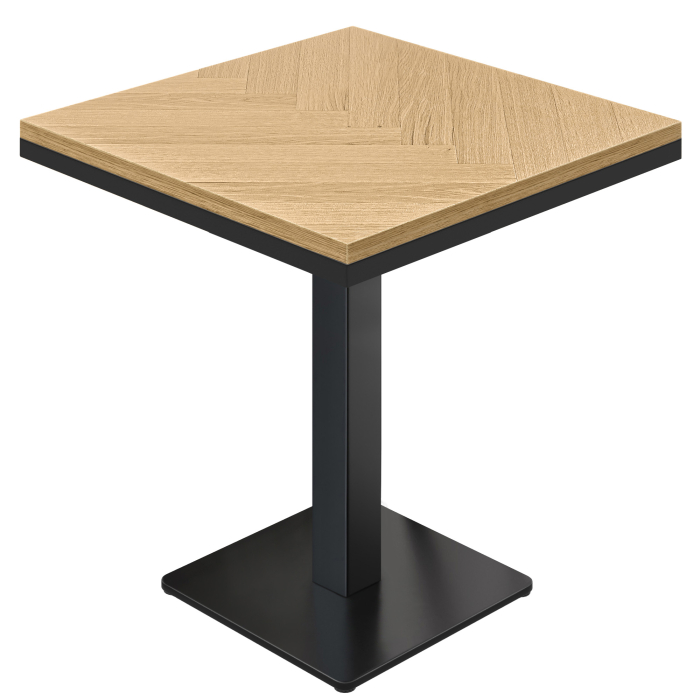 FSM | Mesa de bistró | B: 60 x 60 cm | H 76 cm | Roble | Montante: Negro