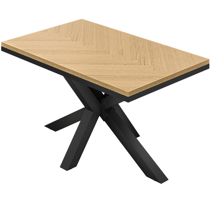 FSS | Bistro Bord | 130 x 80 cm | H 77 cm | Eg | Stel: Sort