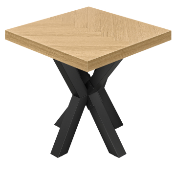 FS | Bistrotafel | 80 x 80 cm | H 78 cm | Eik | Onderstel: Zwart