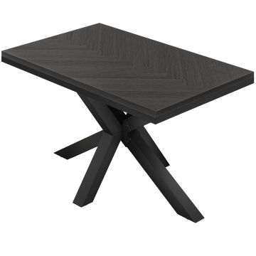 FSS | Bistro Tisch | 120 x 70 cm | H 77 cm | Schwarz | Gestell: Schwarz