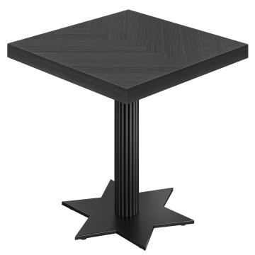 FSTT | Bistro Tisch | B:T 70 x 70 cm | H 78 cm | Schwarz | Gestell: Schwarz