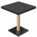 FSM | Table de bistro | L: 70 x 70 cm | H: 76 cm | Noir | Structure : Noir / Chêne