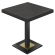 FSM | Bistro Tisch | B:T 80 x 80 cm | H 76 cm | Schwarz | Gestell: Schwarz + Gold Platte