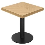 FT | Bistro Tisch | B:T 80 x 80 cm | H 77 cm | Eiche | Gestell: Schwarz