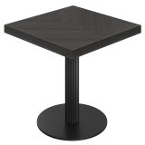 FT | Bistro Tafel | B: 80 x 80 cm | H: 77 cm | Zwart | Onderstel: Zwart