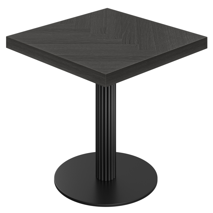 FT | Bistro tafel | B: 70 x 70 cm | H: 77 cm | Zwart | Onderstel: Zwart