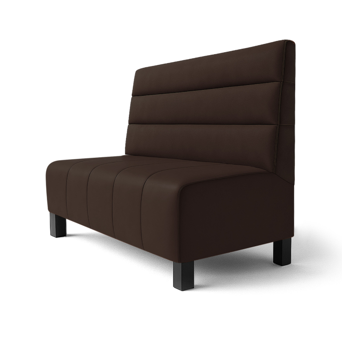 Fischer | Gastrobank F | Gastrobank | B:H 60 x 100 cm | Braun | Horizontal Gestreift | Leder