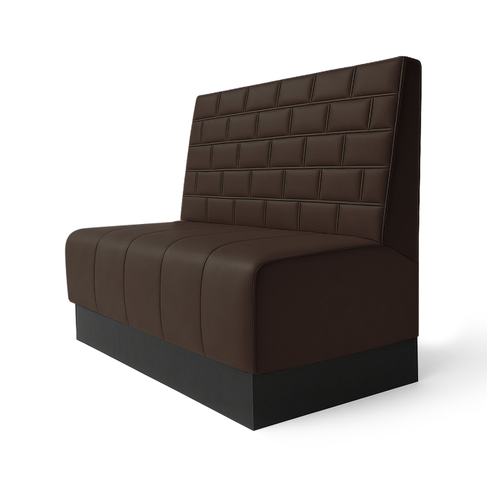 Fischer | Gastrobank S | Gastrobank | W:H 60 x 100 cm | Brown | Stone | Leather