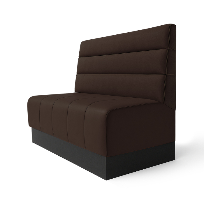 Fischer | Gastrobank S | Gastrobank | B:H 60 x 120 cm | Brun | Horisontalt stripete | Skinn