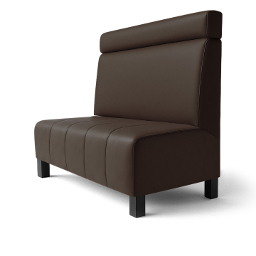 Fischer F | Gastrobank | B:H 120 x 100 cm | Brun | Hovedgærde | Læder