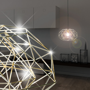 Lampada a sospensione vintage Ø420mm | Design | Industria | Retro | Shabby | Oro | Alu